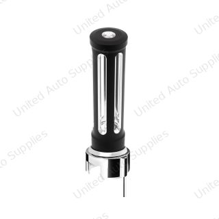 Thread-On Matte Black Sonoma Gearshift Knob With LED 13/15/18 Speed Adapter-Clear Crystal/White LED
