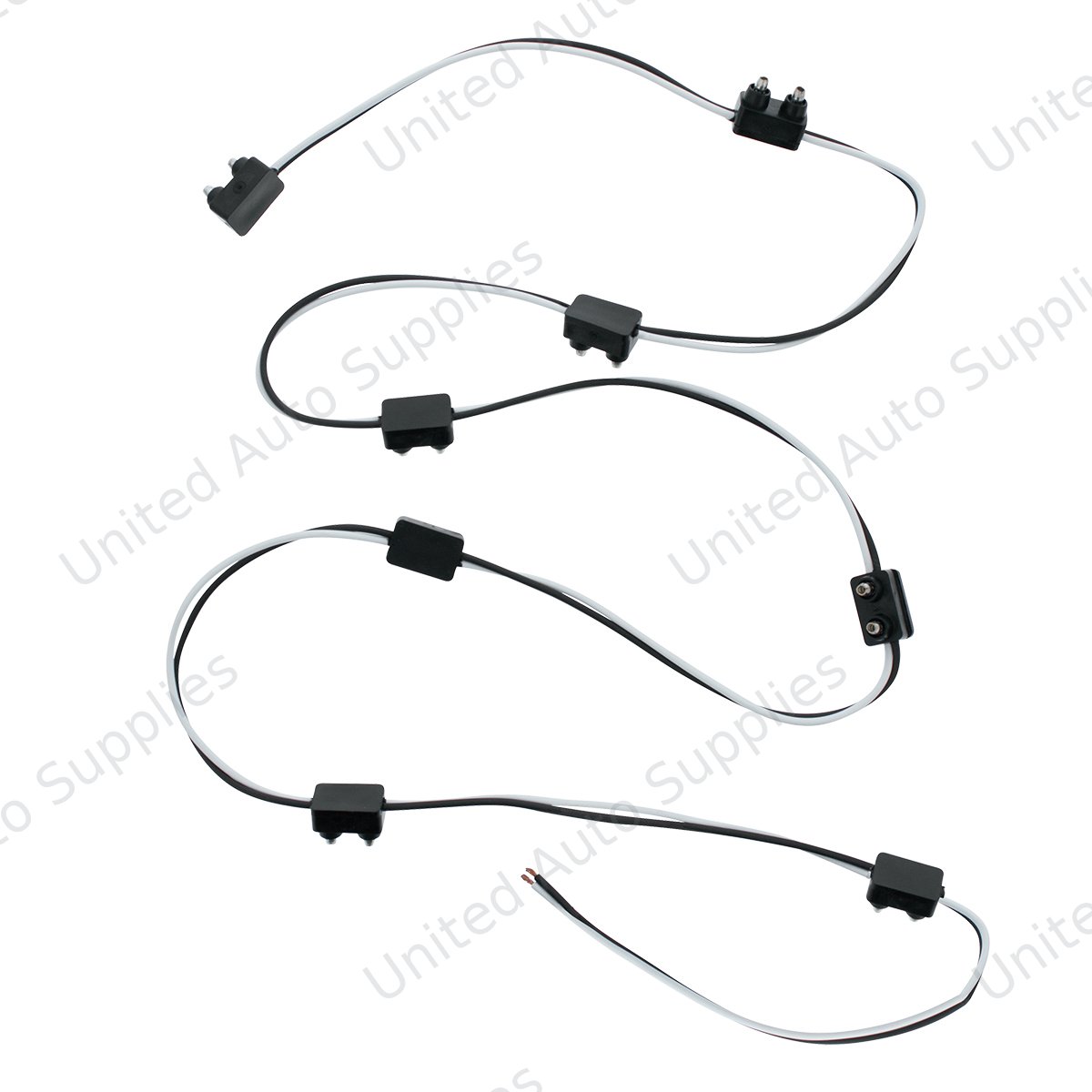 2-Prong Plug Wiring Harness With 6" Lead Between Plugs - 8 Plugs