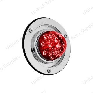 Crystal-Comet 9 LED Dual Function Watermelon Sleeper Bunk Kit With 304 SS Bezel-Red LED/Clear Lens