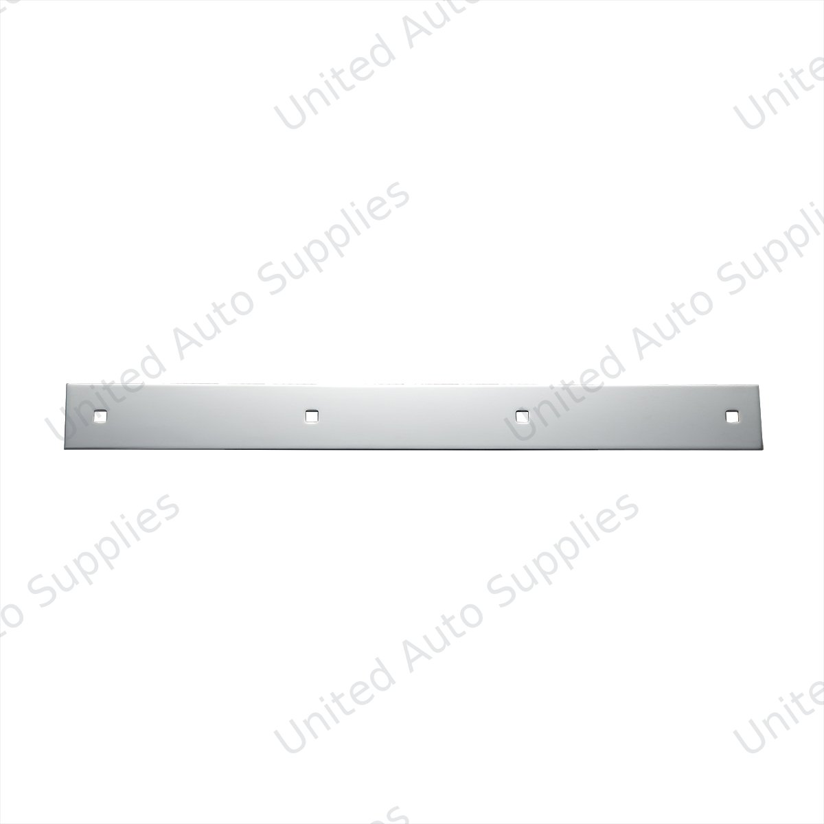 2" X 20" Chrome Top Mud Flap Plain Plate - Bolt Thru