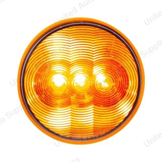 3 LED 4" Round Light(Turn Signal)-Amber LED/Amber Lens