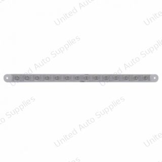 14 LED 12" Sequential Light Bar Only - Red LED/Clear Lens (Bulk)