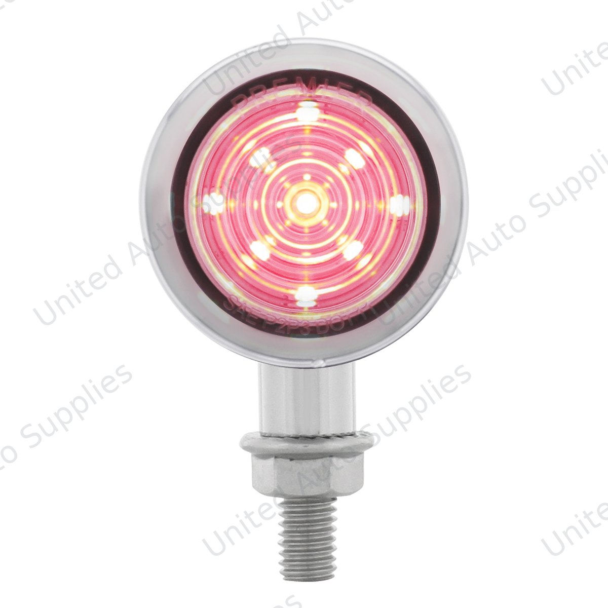 9 LED Mini Bullet Light - Red LED/Clear Lens