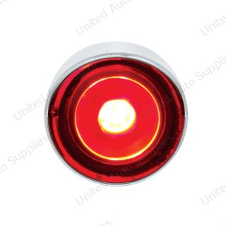 3 High Power LED 1" Clearance/Marker Light With Visor - Red LED/Red Lens