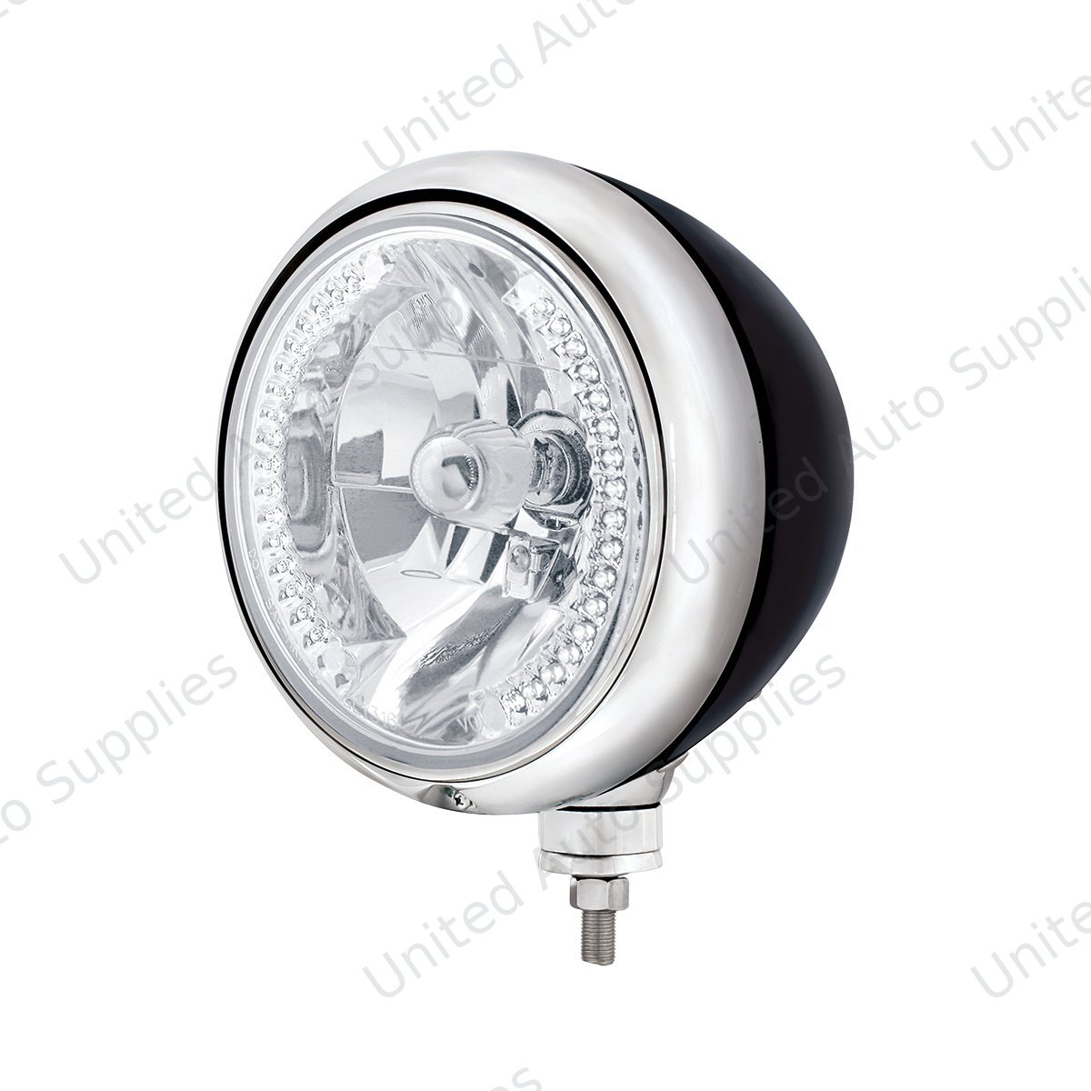 Black Guide 682-C Style Headlight H4 Bulb With 34 White LED