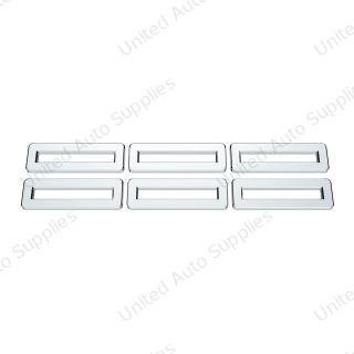 Chrome Plastic Indicator Label Trim For Freightliner Classic/FLD (6 Pack)