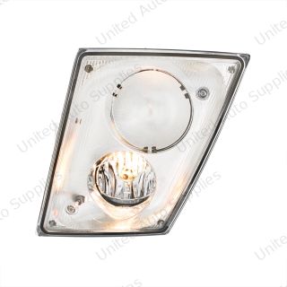 Chrome Fog Light Assembly For 2003-2017 Volvo VN/VNL - Driver