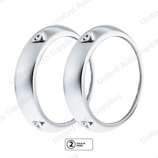 Headlight Bezel Without Notches For 1966-1970 Ford Bronco-Chrome(Pair)