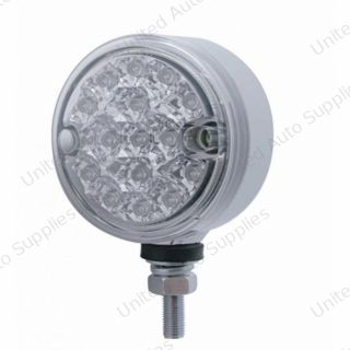 15 LED 3" Reflector Single Face Light - Red LED/Clear Lens