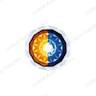 Double Fury 4 LED Dual Function 1-1/8" Crystal Watermelon Light-Amber & Blue LED