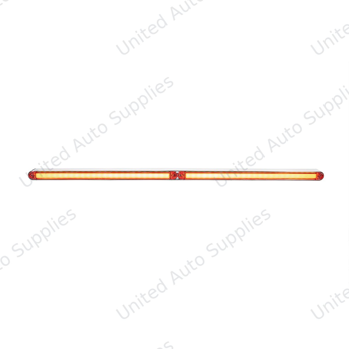 Dual 24 LED Dual Function 12" GloLight Bar With Bezel - Red LED/Clear Lens
