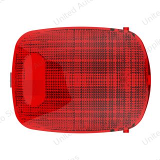 Rectangular Dome Light Lens For 2006+ Peterbilt - Red