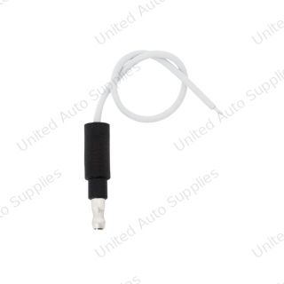 6" Single Lead Wire With .180 Bullet Termination & Stripped End - White