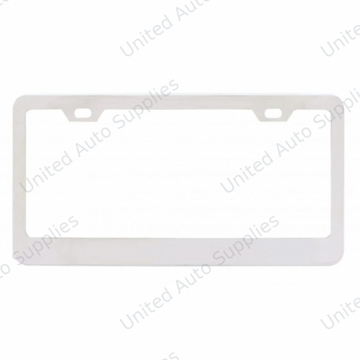 Chrome Wide Bottom 2 Hole License Plate Frame (Bulk)