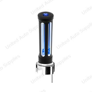 Thread-On Matte Black Sonoma Gearshift Knob With LED 13/15/18 Speed Adapter-Blue Crystal/Blue LED