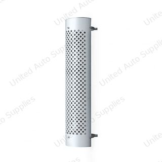 48" Tall 270 Degree Stainless Exhaust Muffler Shield For 9" Diameter Exhaust - Round Slot