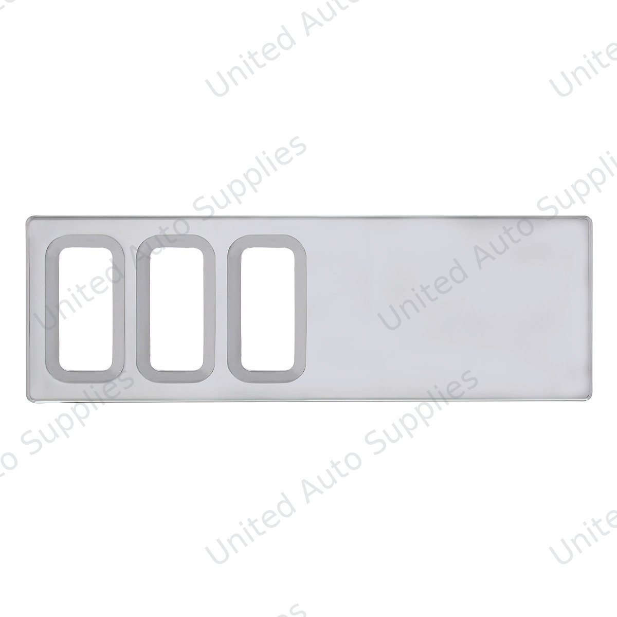 Chrome Plastic Dash Switch Panel Cover For International - 3 Openings