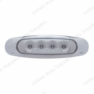 4 LED Reflector Light (Clearance/Marker) - Red LED/Clear Lens