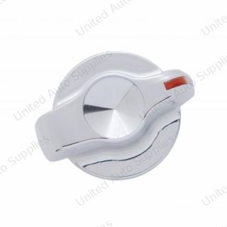 Chrome Plastic A/C Control Knob with Crystal- Indented