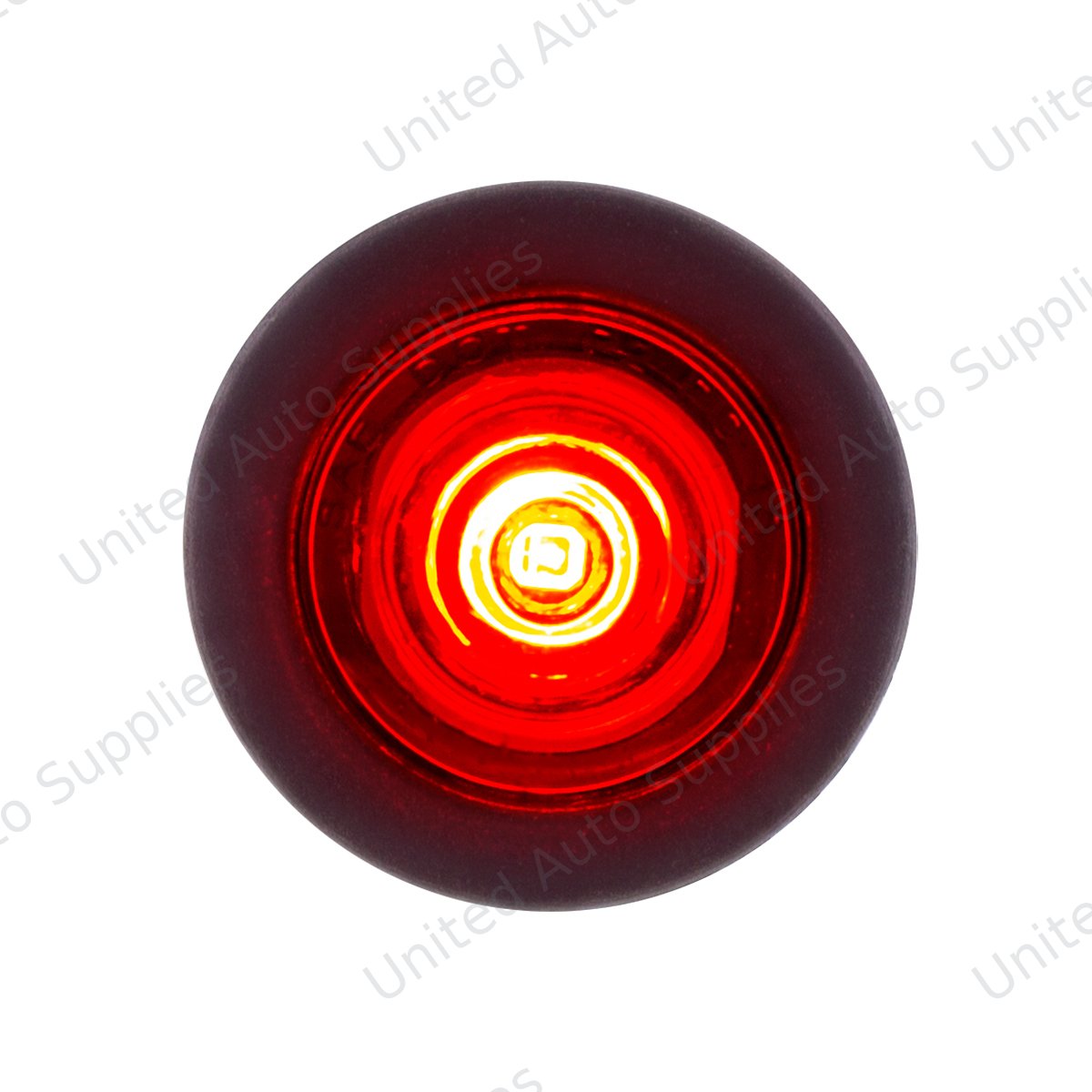 1 LED 3/4" Mini Clearance Light Red LED With Red Lens With Rubber Grommet (Bulk)