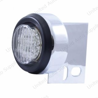 9 LED Mud Flap Hanger End Light With Grommet - Amber LED/Clear Lens