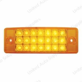 21 LED Reflector Rectangular Light (Clearance/Marker) - Amber LED/Amber Lens (Bulk)