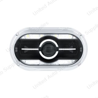 Full LED Projector One-Piece Style Blackout Headlight For Dual 5-3/4" Headlight Housing