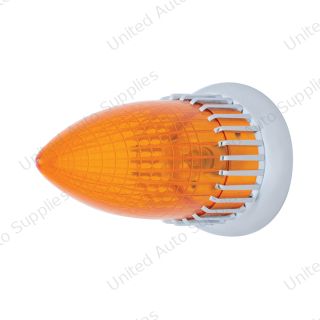 1959 Cadillac Style Tail Light With Flush Mount Bezel, Amber Lens