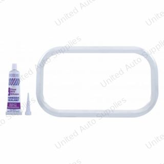 Stainless Curved View Window Trim With Sealant Adhesive For Freightliner