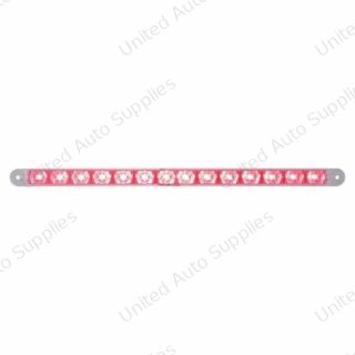 14 LED 12" Light Bar (Stop, Turn & Tail) - Red LED/Clear Lens