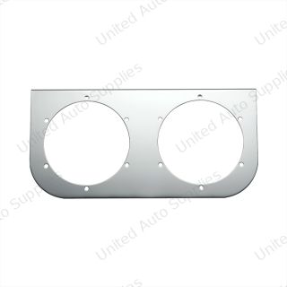 Stainless Light Bracket With 2X 4" Light Cutouts
