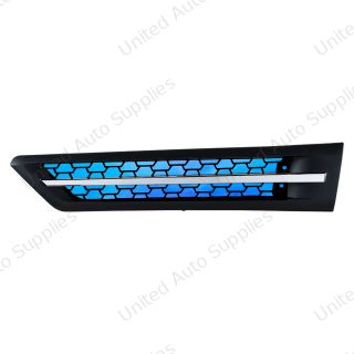 Hood Air Intake Grille With Blue LED For 2018-2024 Freightliner Cascadia 126 - Driver
