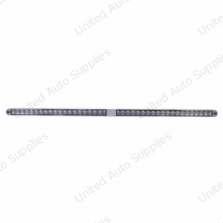Dual 14 LED 12" Reflector Light Bars With Bezel - Red LED/Clear Lens