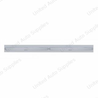 Chrome Top Mud Flap Plate With Two 14 LED 12" Light Bars - Red LED/Chrome Lens (Each)