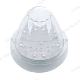13 LED Watermelon Truck-Lite Style Cab Light - Amber LED/Clear Lens