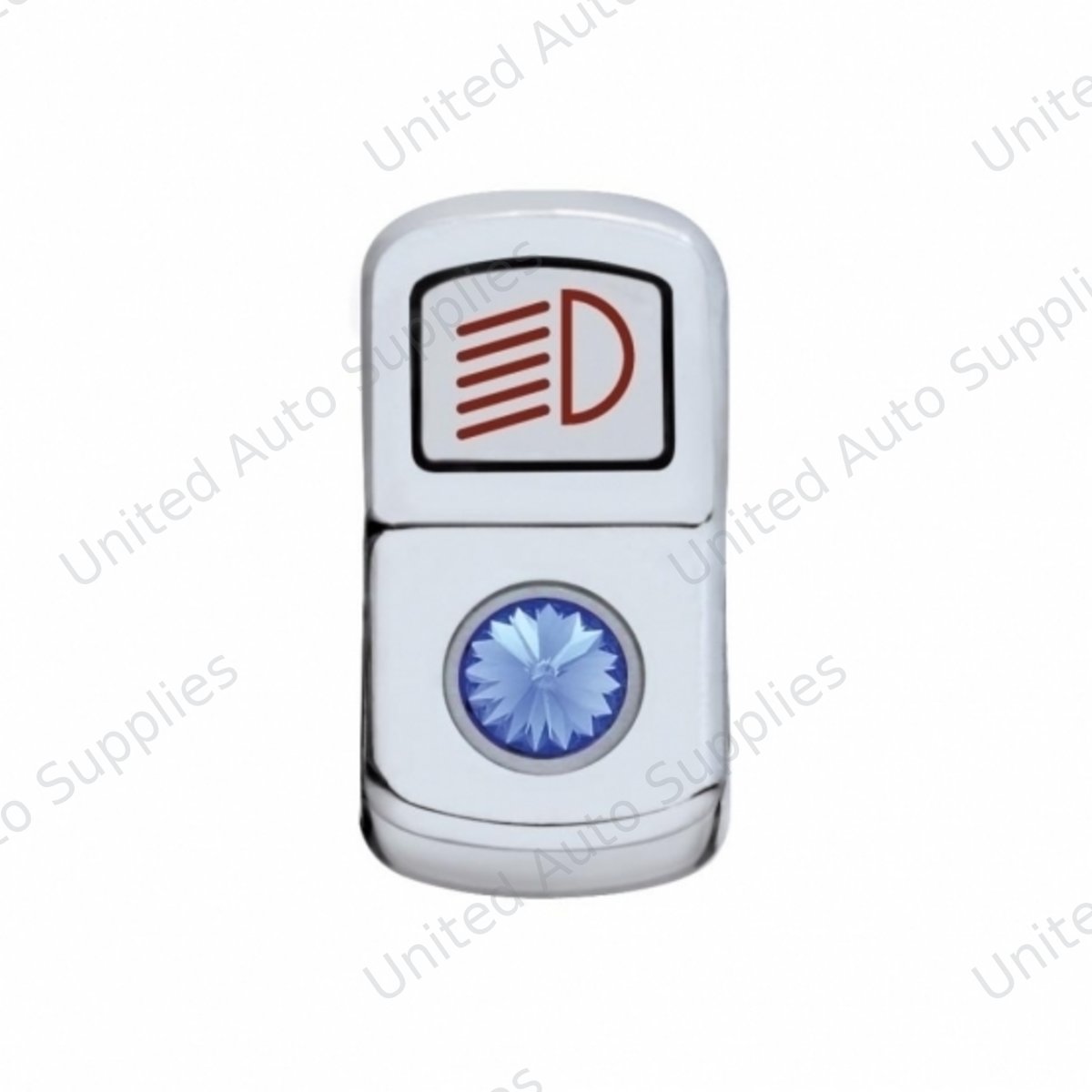 "Headlight" Rocker Switch Cover With Blue Crystal