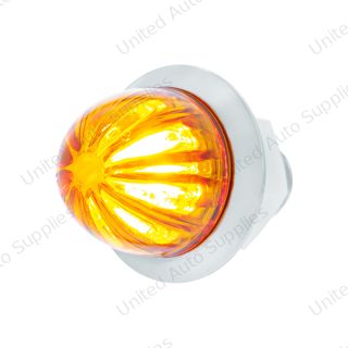 2 LED Dual Function 1-1/8" Watermelon Clearance/Marker Light - Amber LED/Amber Lens