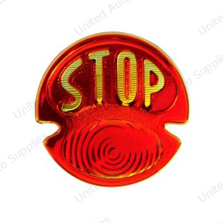 Glass "STOP" Script Tail Light Glass Lens For 1928-31 Ford Model A