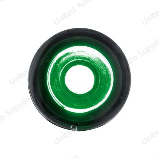 3 High Power LED 1" Clearance/Marker Light-Green LED/Clear Lens
