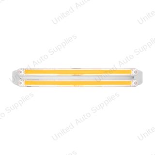 Dual 24 LED Dual Function 12" GloLight Bar With Bezel - Amber LED/Clear Lens