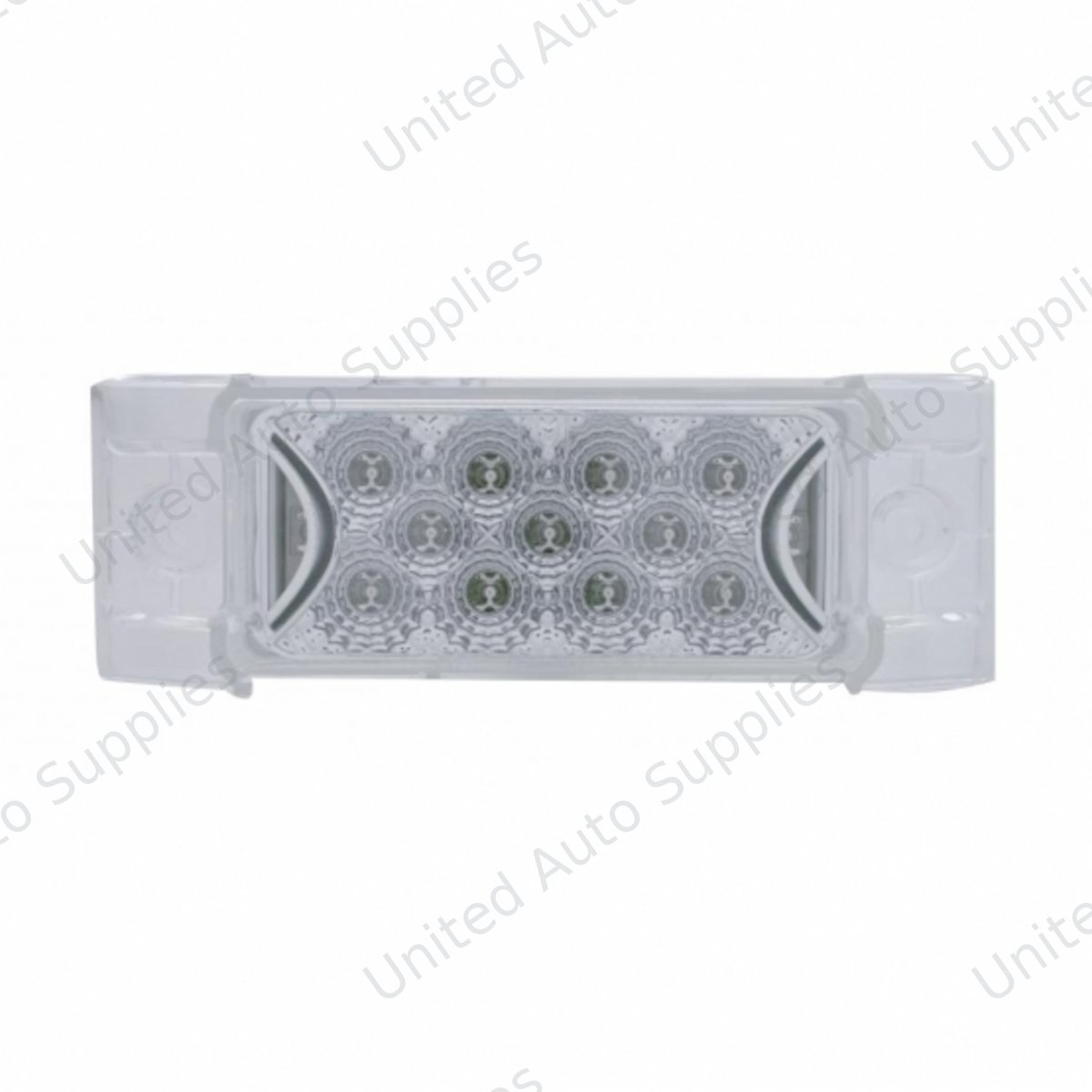 13 LED Reflector Rectangular Light (Clearance/Marker) - Amber LED/Clear Lens