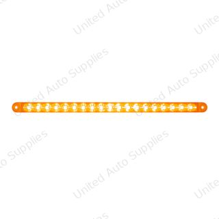 19 LED 12" Reflector Turn Signal Light Bar - Amber LED/Amber Lens (Bulk)