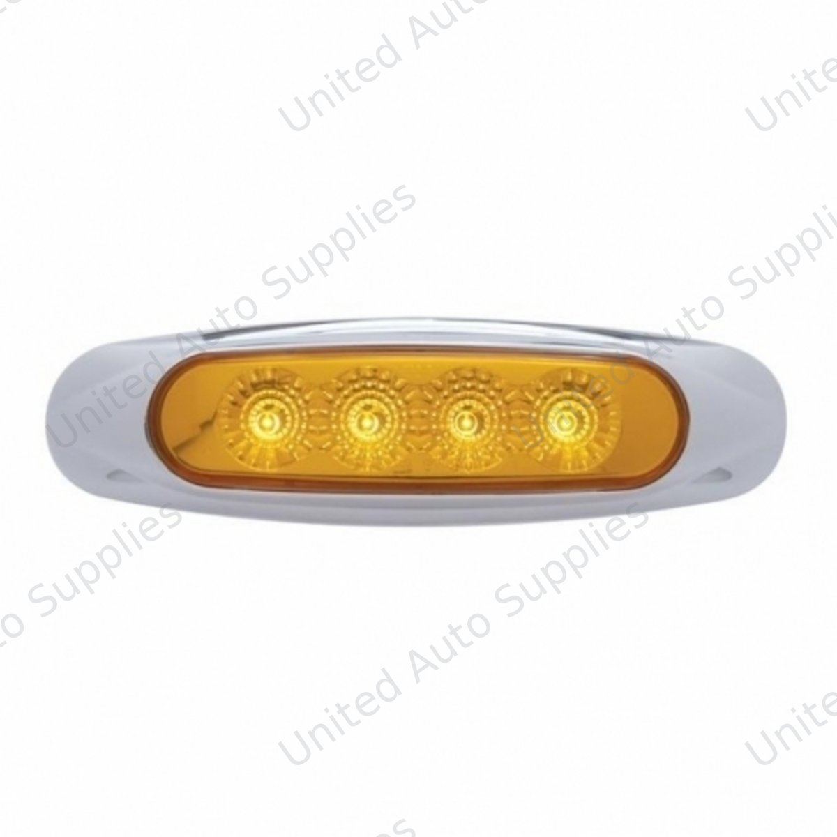 4 LED Reflector Light (Clearance/Marker) - Amber LED/Amber Lens