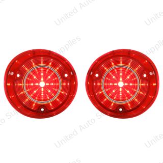 42 LED Tail Light Set With Stainless Steel Trim For 1972 Chevy Chevelle SS/Malibu (Pair)