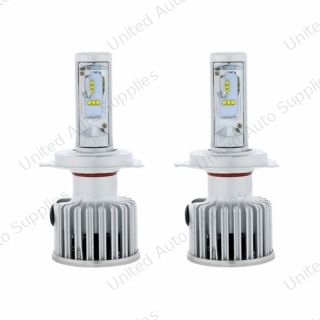 High Power H4 LED Bulb With Fan (Pair)