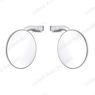 4" Curved Arm Peep Mirror Bundle With Flat & Convex Mirrors (Pair)