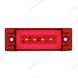GloLight 16 LED Rectangular Clearance/Marker Light - Red LED/ Red Lens (Bulk)