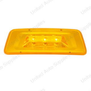 3 LED Fender Turn Signal/Parking Light For Kenworth T680/T700/T880 - Amber LED/Amber Lens