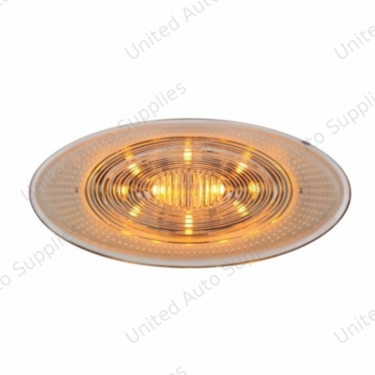 10 LED Fender Parking & Turn Signal Light For Peterbilt 386 (2006-2014) & 387 (2006-2010)-Amber LED/Clear Lens