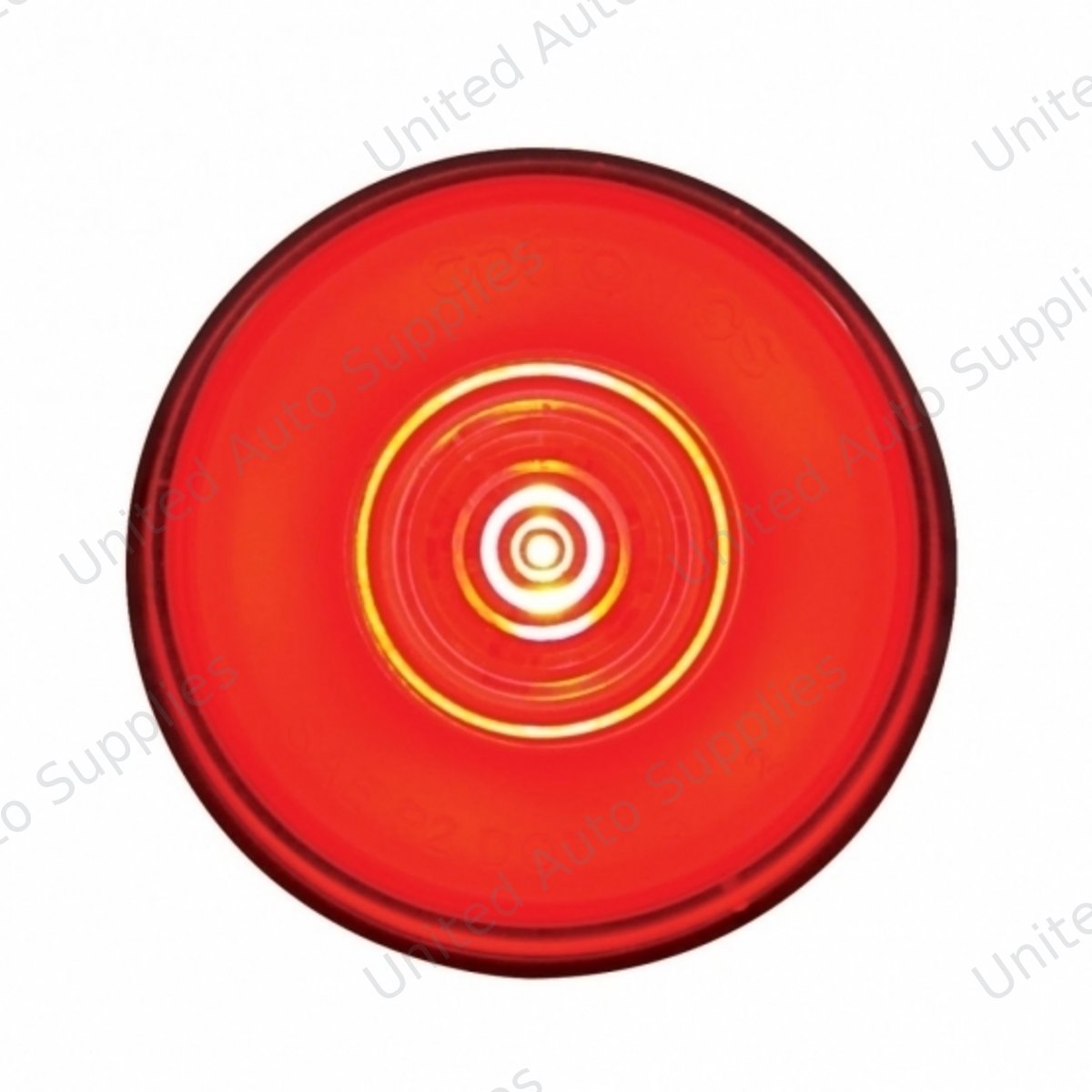 GloLight 6 LED 2" Round Clearance/Marker Light - Red LED/Red Lens (Bulk)